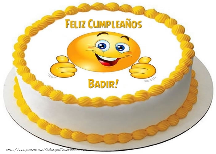 Felicitaciones de cumpleaños - Tartas | Tarta Feliz Cumpleaños Badir!