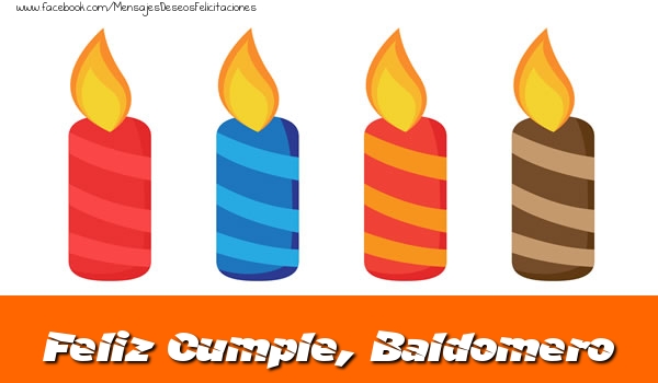 Felicitaciones de cumpleaños - Vela | Feliz Cumpleaños, Baldomero!