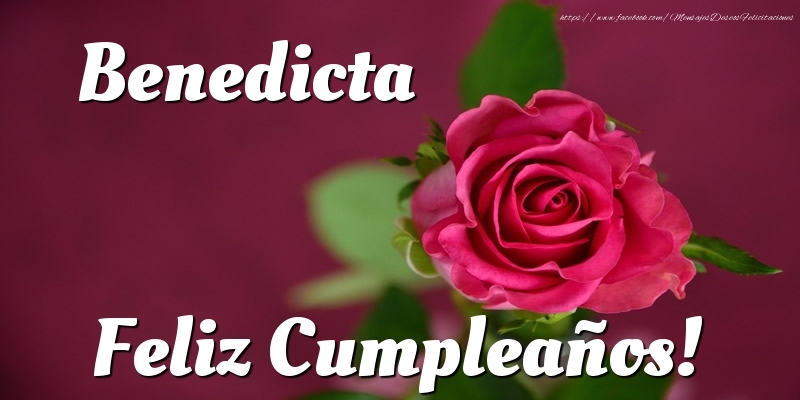 Felicitaciones de cumpleaños - Rosas | Benedicta Feliz Cumpleaños!