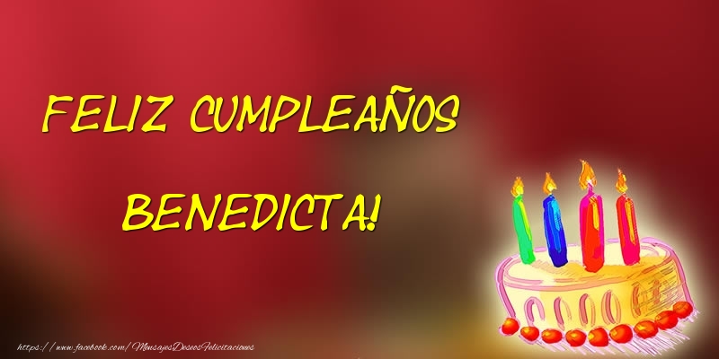 Felicitaciones de cumpleaños - Tartas | Feliz cumpleaños Benedicta!