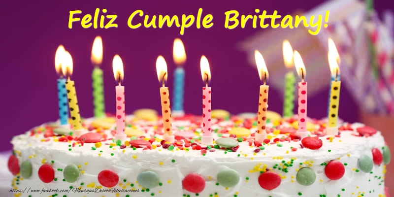 Felicitaciones de cumpleaños - Tartas | Feliz Cumple Brittany!