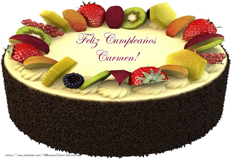 Felicitaciones de cumpleaños - Tartas | Feliz Cumpleaños Carmen!