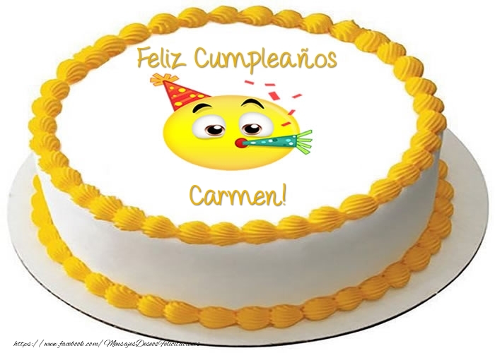  Felicitaciones de cumpleaños - Tartas | Tarta Feliz Cumpleaños Carmen!