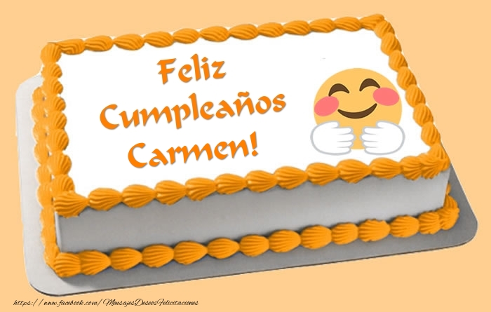  Felicitaciones de cumpleaños - Tartas | Tarta Feliz Cumpleaños Carmen!