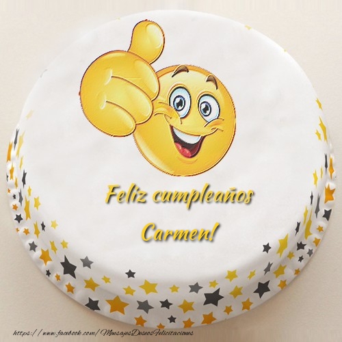  Felicitaciones de cumpleaños - Tartas | Feliz cumpleaños, Carmen!