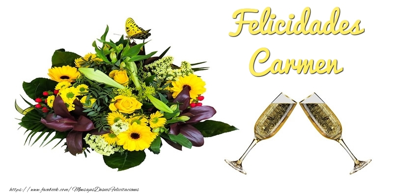 Felicitaciones de cumpleaños - Felicidades Carmen