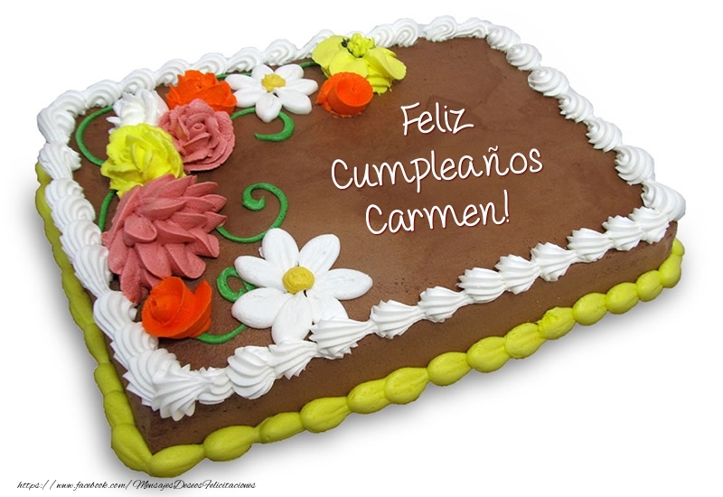 Felicitaciones de cumpleaños - Torta al cioccolato: Buon Compleanno Carmen!