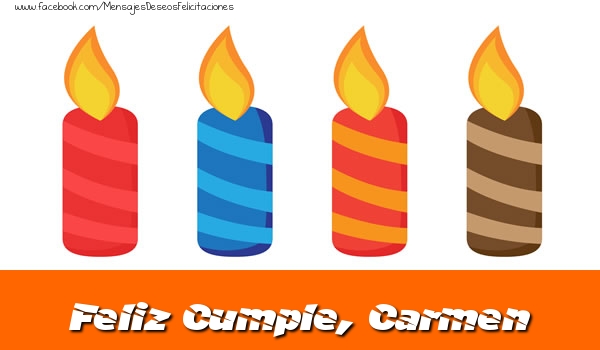 Felicitaciones de cumpleaños - Feliz Cumpleaños, Carmen!