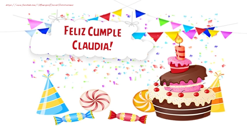 Felicitaciones de cumpleaños - Feliz Cumple Claudia!