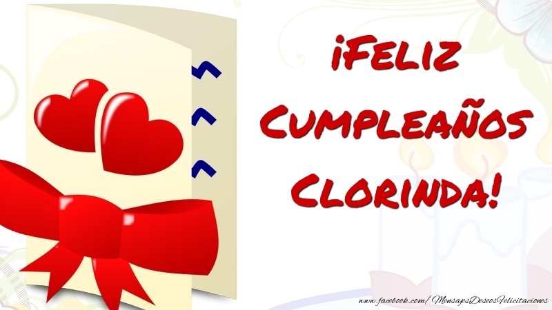 Felicitaciones de cumpleaños - ¡Feliz Cumpleaños Clorinda