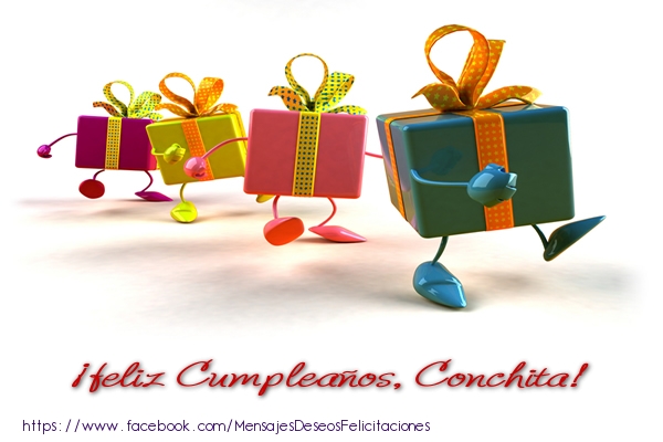 Felicitaciones de cumpleaños - Regalo | ¡Feliz cumpleaños, Conchita!