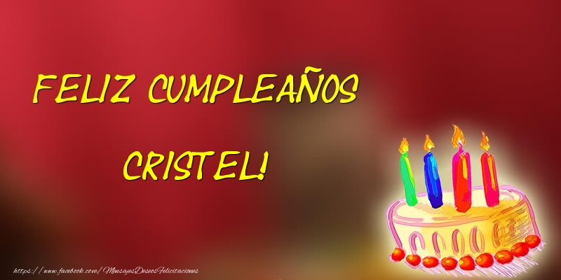  Felicitaciones de cumpleaños - Tartas | Feliz cumpleaños Cristel!
