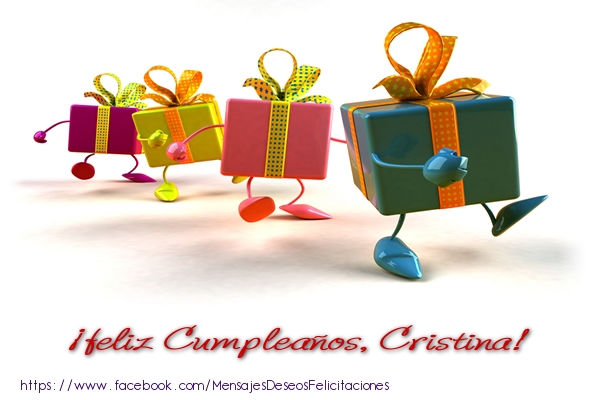 Felicitaciones de cumpleaños - Regalo | ¡Feliz cumpleaños, Cristina!