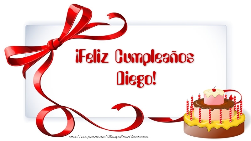 Felicitaciones de cumpleaños - Tartas | ¡Feliz Cumpleaños Diego!