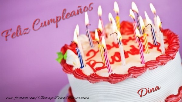  Felicitaciones de cumpleaños - Tartas | Feliz cumpleaños, Dina!
