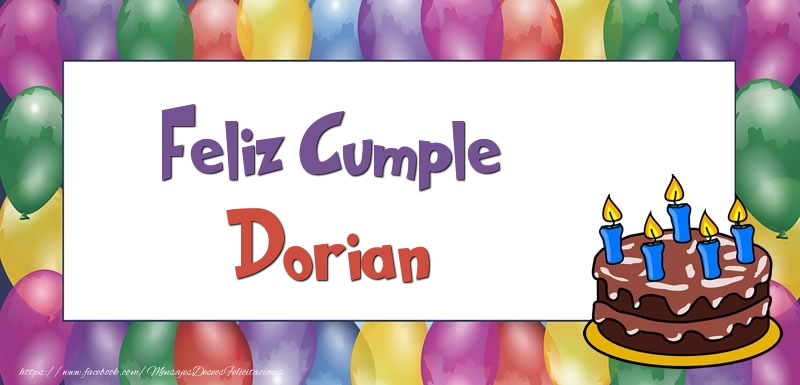 Felicitaciones de cumpleaños - Feliz Cumple Dorian