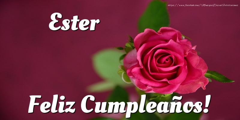 Felicitaciones de cumpleaños - Rosas | Ester Feliz Cumpleaños!