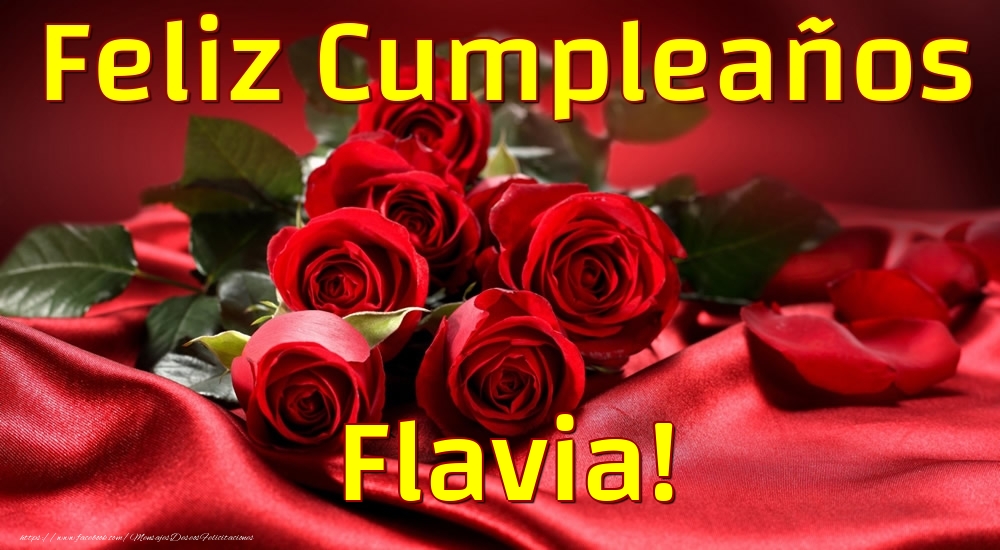 Felicitaciones de cumpleaños - Rosas | Feliz Cumpleaños Flavia!