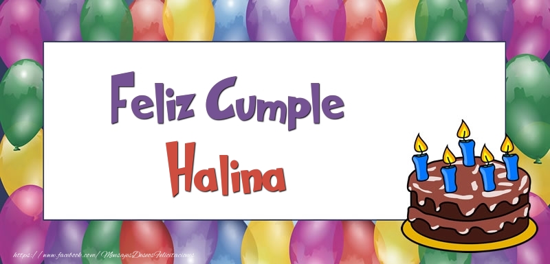 Felicitaciones de cumpleaños - Globos & Tartas | Feliz Cumple Halina
