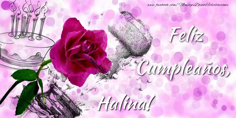 Felicitaciones de cumpleaños - Feliz Cumpleaños, Halina!