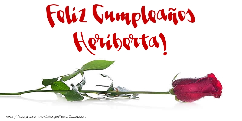 Felicitaciones de cumpleaños - Feliz Cumpleaños Heriberta!