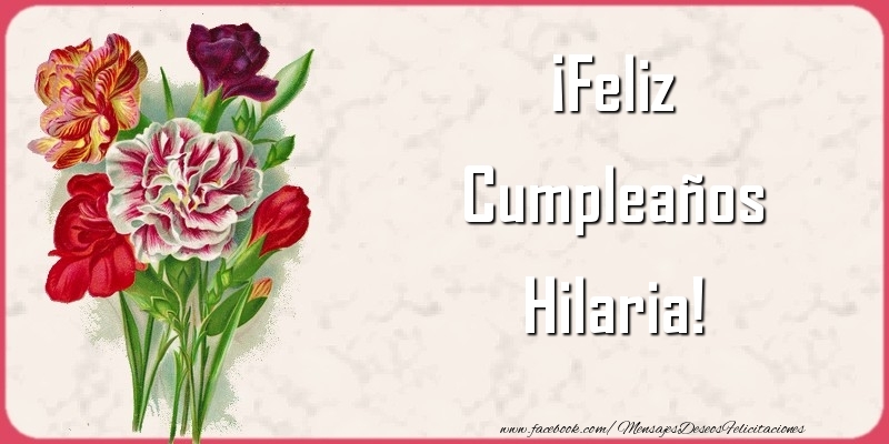Felicitaciones de cumpleaños - ¡Feliz Cumpleaños Hilaria
