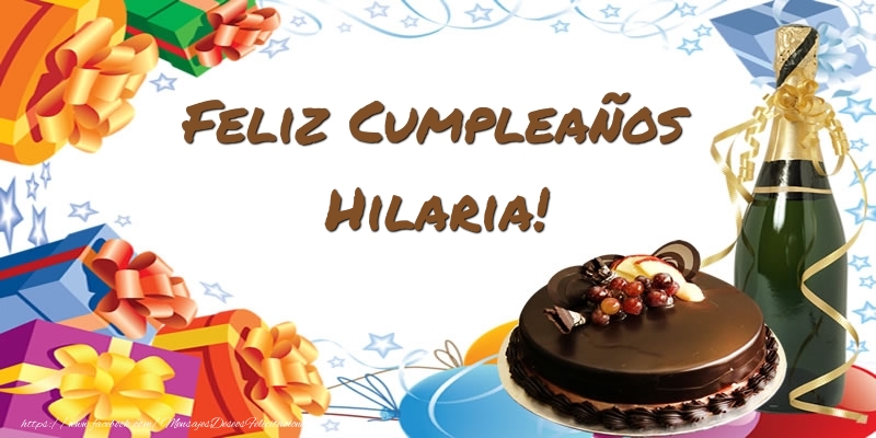 Felicitaciones de cumpleaños - Champán & Tartas | Feliz Cumpleaños Hilaria!