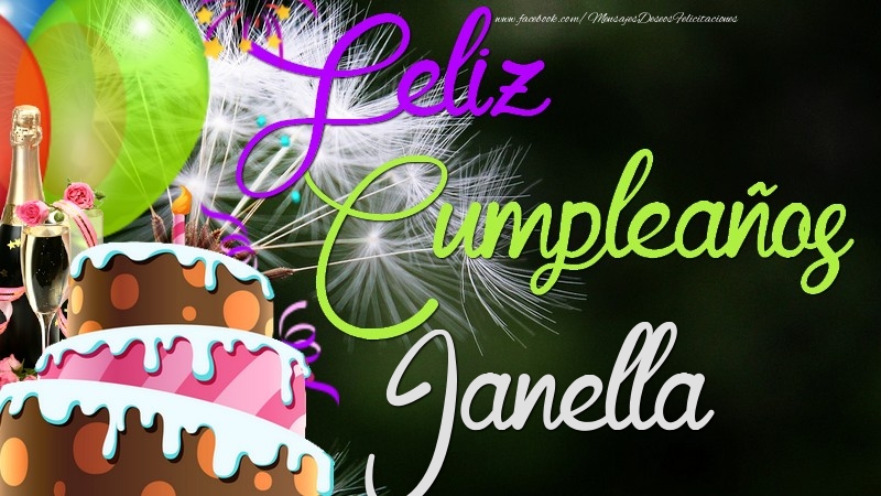 Felicitaciones de cumpleaños - Champán & Globos & Tartas | Feliz Cumpleaños, Ianella