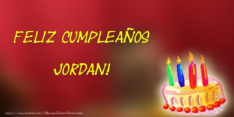 Felicitaciones de cumpleaños - Tartas | Feliz cumpleaños Jordan!