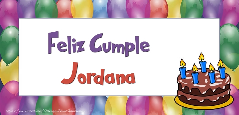 Felicitaciones de cumpleaños - Feliz Cumple Jordana