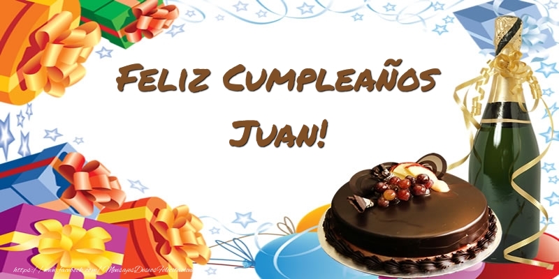 Felicitaciones de cumpleaños - Champán & Tartas | Feliz Cumpleaños Juan!