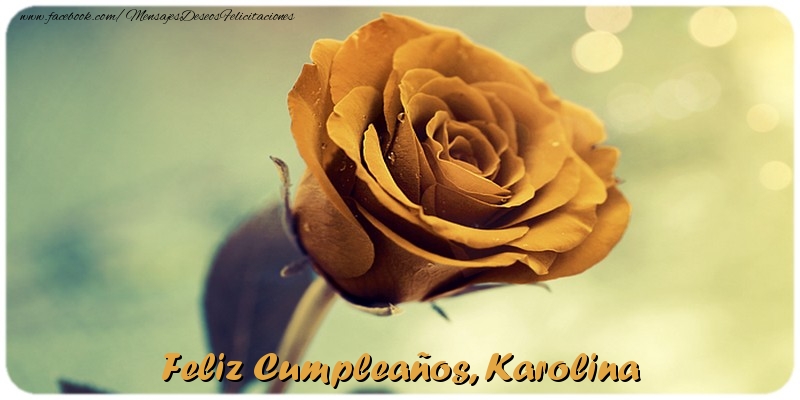 Felicitaciones de cumpleaños - Feliz Cumpleaños, Karolina