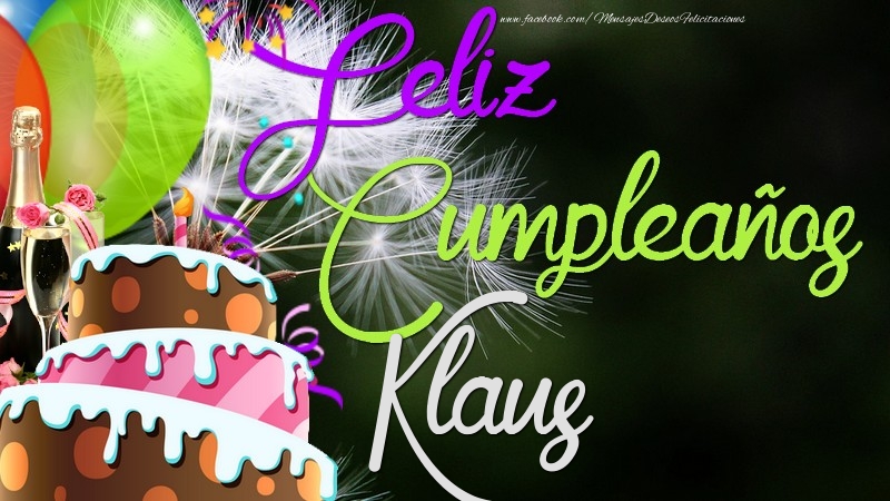 Felicitaciones de cumpleaños - Feliz Cumpleaños, Klaus