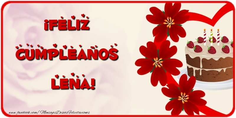 Felicitaciones de cumpleaños - ¡Feliz Cumpleaños Lena