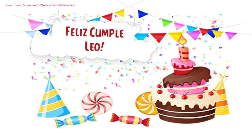 Felicitaciones de cumpleaños - Tartas | Feliz Cumple Leo!