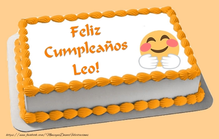 Felicitaciones de cumpleaños - Tartas | Tarta Feliz Cumpleaños Leo!