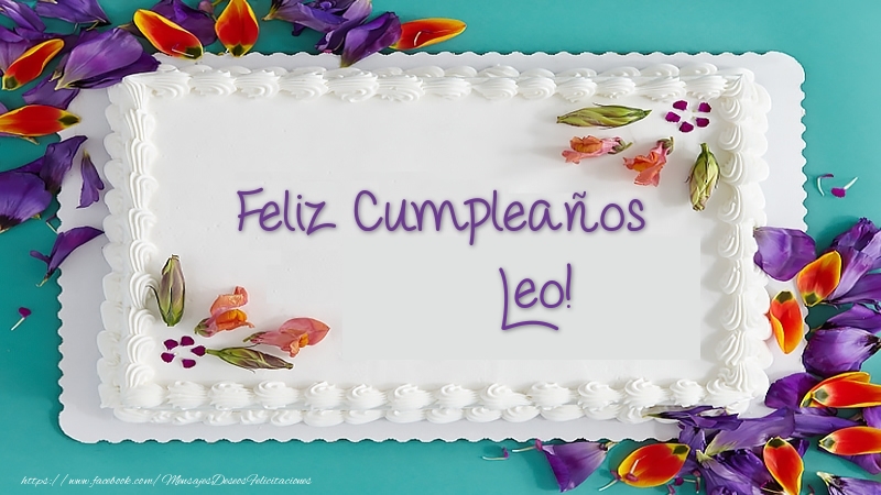  Felicitaciones de cumpleaños - Tartas | Tarta Feliz Cumpleaños Leo!