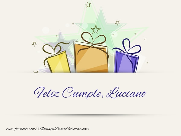 Felicitaciones de cumpleaños - Feliz Cumple, Luciano!