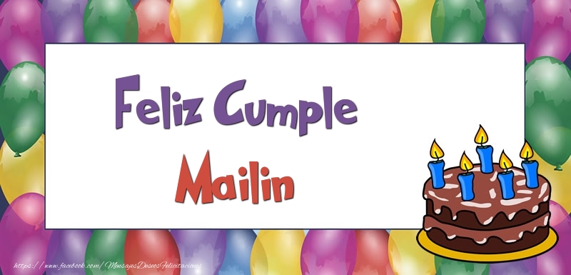 Felicitaciones de cumpleaños - Feliz Cumple Mailin