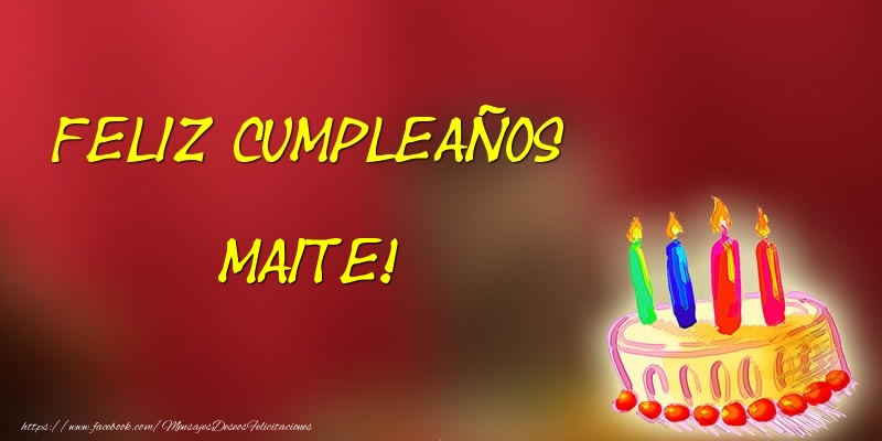 Felicitaciones de cumpleaños - Tartas | Feliz cumpleaños Maite!