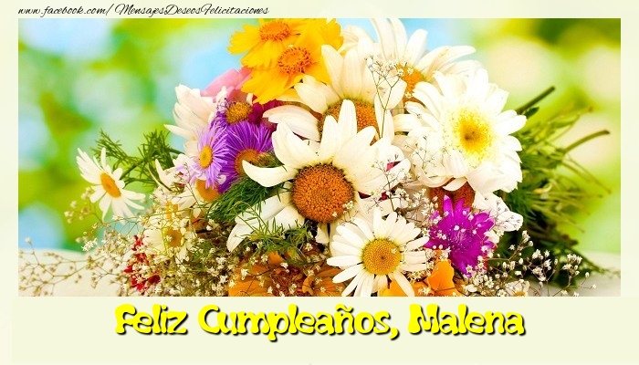 Felicitaciones de cumpleaños - Flores | Feliz Cumpleaños, Malena