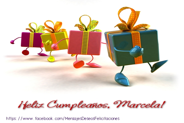 Felicitaciones de cumpleaños - Regalo | ¡Feliz cumpleaños, Marcela!