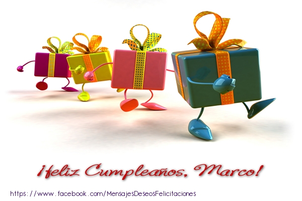 Felicitaciones de cumpleaños - Regalo | ¡Feliz cumpleaños, Marco!