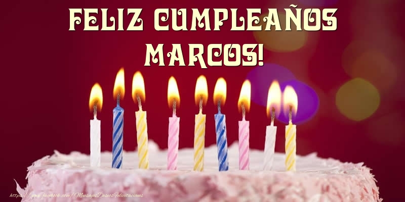 Felicitaciones de cumpleaños - Tarta - Feliz Cumpleaños, Marcos!