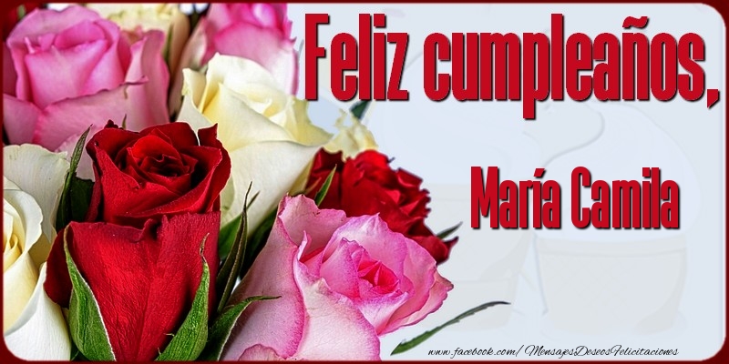 Felicitaciones de cumpleaños - Rosas | Feliz Cumpleaños, María Camila!