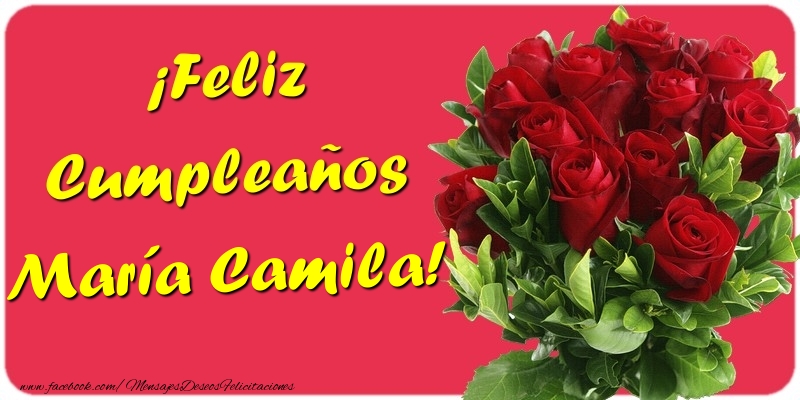 Felicitaciones de cumpleaños - ¡Feliz Cumpleaños María Camila