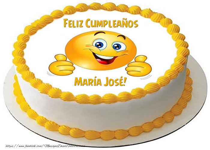 Felicitaciones de cumpleaños - Tartas | Tarta Feliz Cumpleaños María José!
