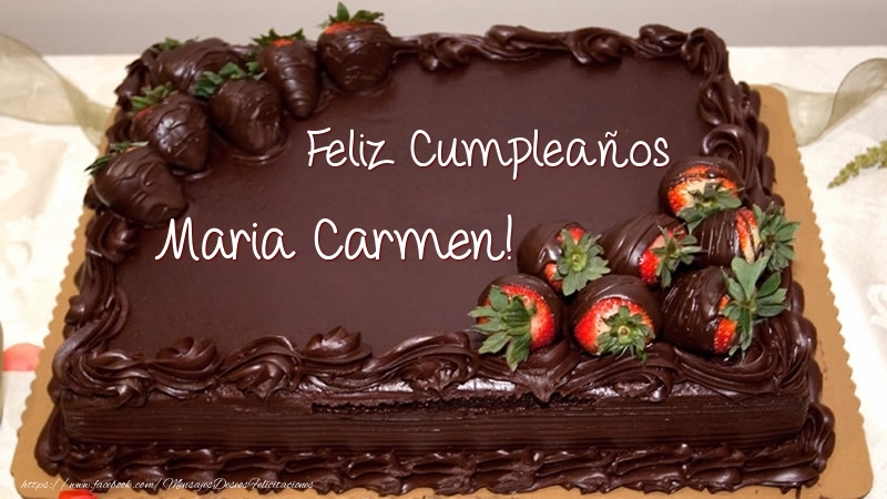 Felicitaciones de cumpleaños - Tartas | Feliz Cumpleaños Maria Carmen! - Tarta