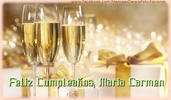 Felicitaciones de cumpleaños - Feliz cumpleaños, Maria Carmen
