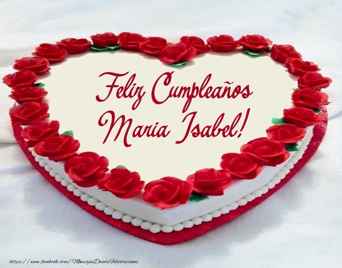 Felicitaciones de cumpleaños - Tartas | Tarta Feliz Cumpleaños Maria Isabel!